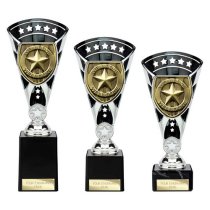 Cobra Star Well Done Trophy | Black & Silver | 210mm