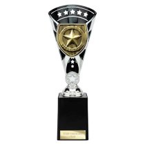 Cobra Star Well Done Trophy | Black & Silver | 255mm