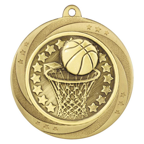 Superstar Basketball Medal | Gold | 60mm