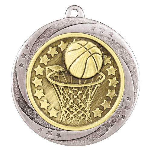 Superstar Basketball Medal | Silver | 60mm