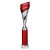 Predator Tube Trophy | Red & Silver | 360mm - TR25587E