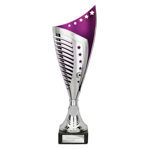 Nebula Trophy | Silver & Purple | 350mm