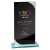 Seismic Mirror Glass Trophy | Black & Silver | 190mm - CR25118C