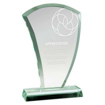 The Wave Glass Trophy | 15mm Thick | 215mm