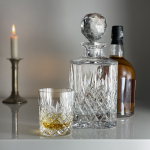 Royal Scot Edinburgh Crystal | Whisky Tray set | Solid Oak