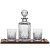 Royal Scot Edinburgh Crystal | Whisky Tray set | Solid Oak - EDWHTRAYSET